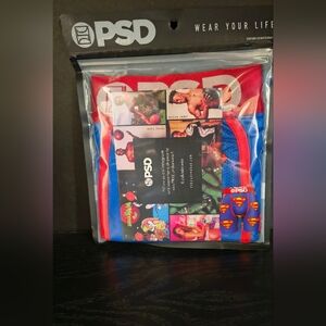 PSD Superman Boxer Briefs in Red and Blue